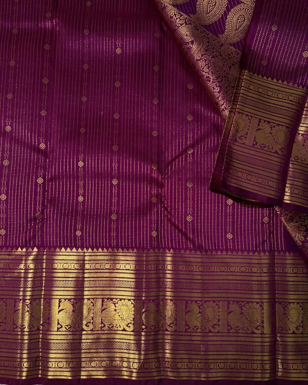 Twilight Gold Silk Saree