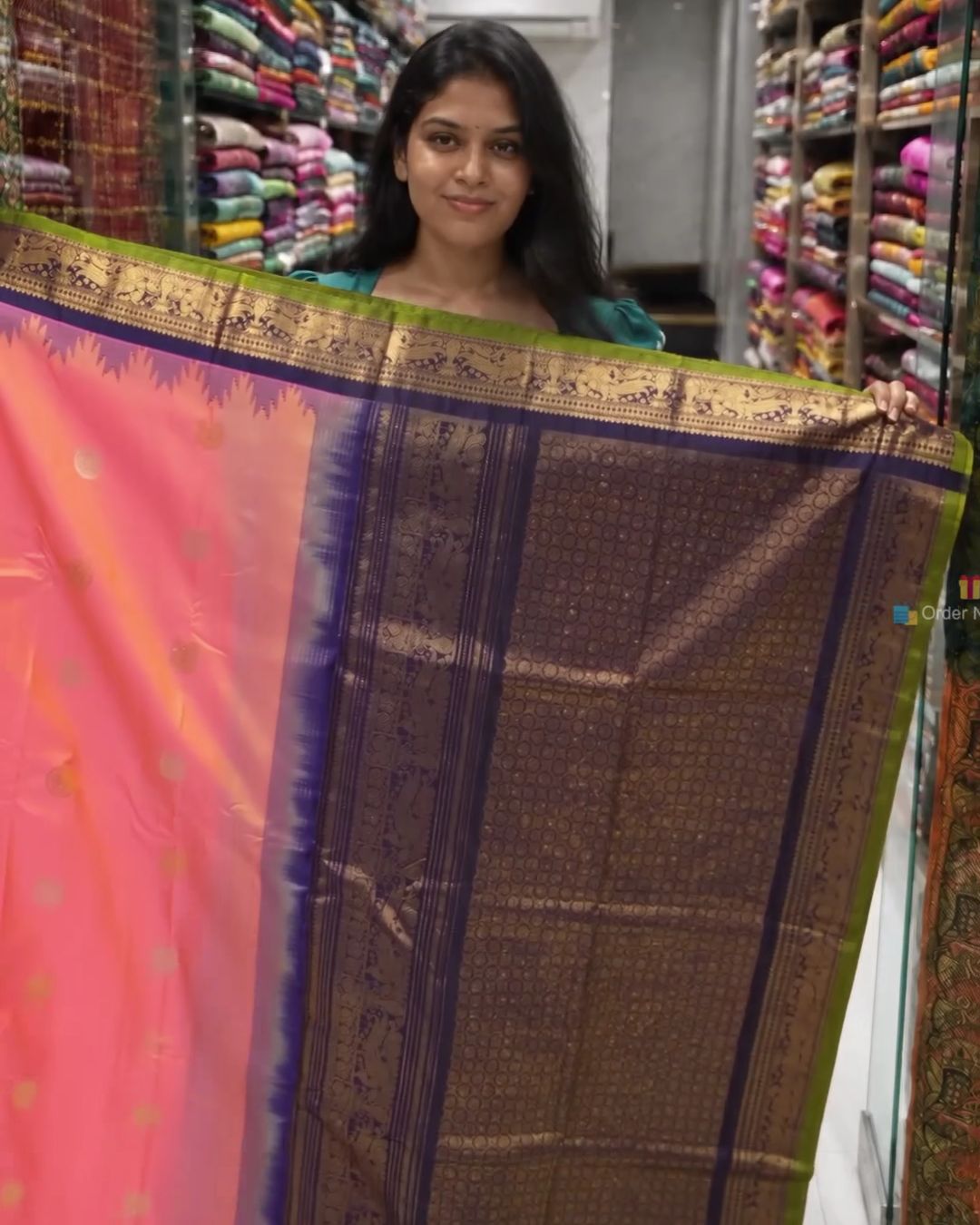 Peach Silk Saree