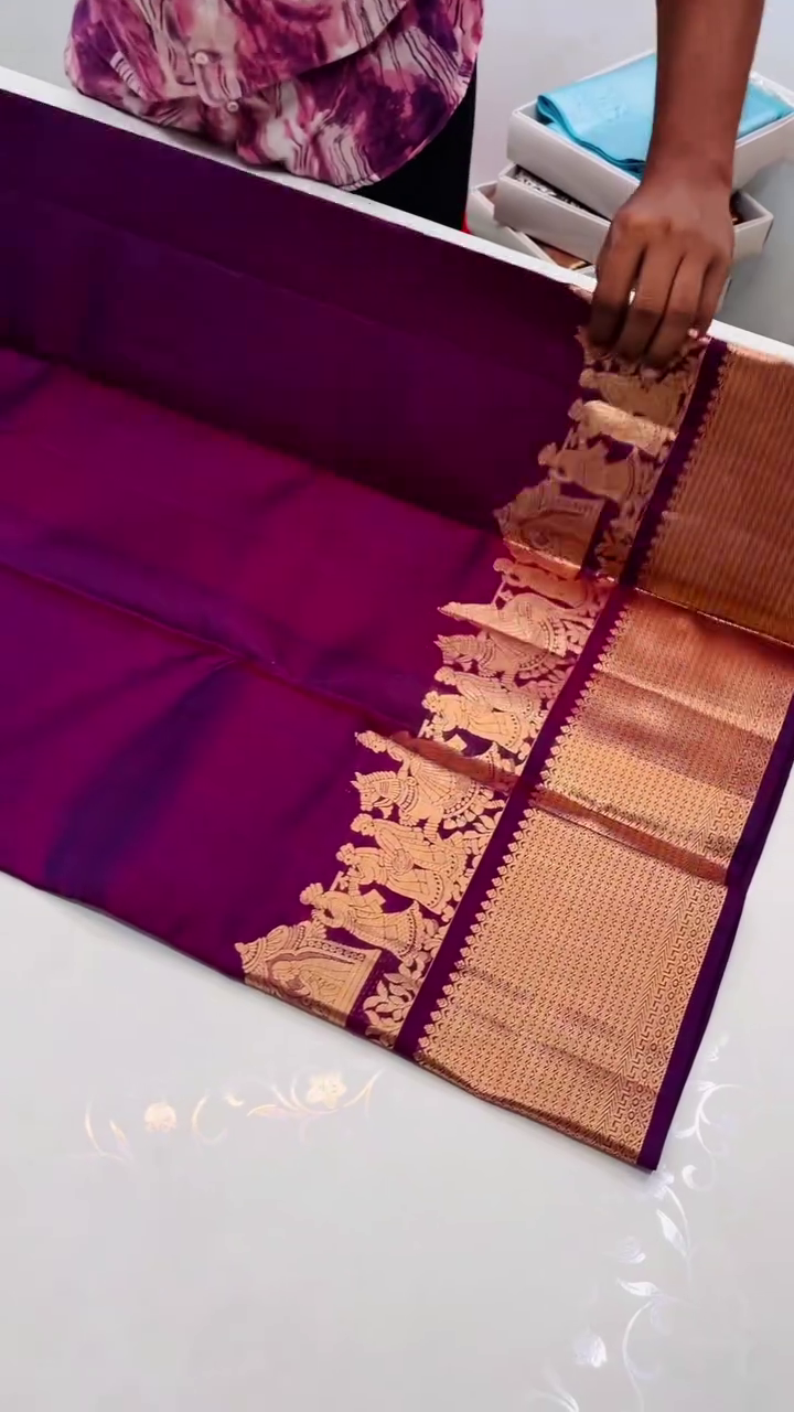 KANCHIVARAM PURPLE SILK SAREE