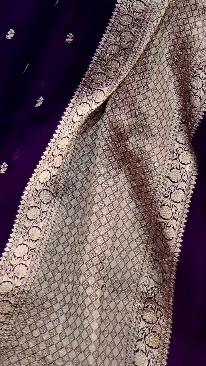 Orchid Glow Banarasi Silk Saree