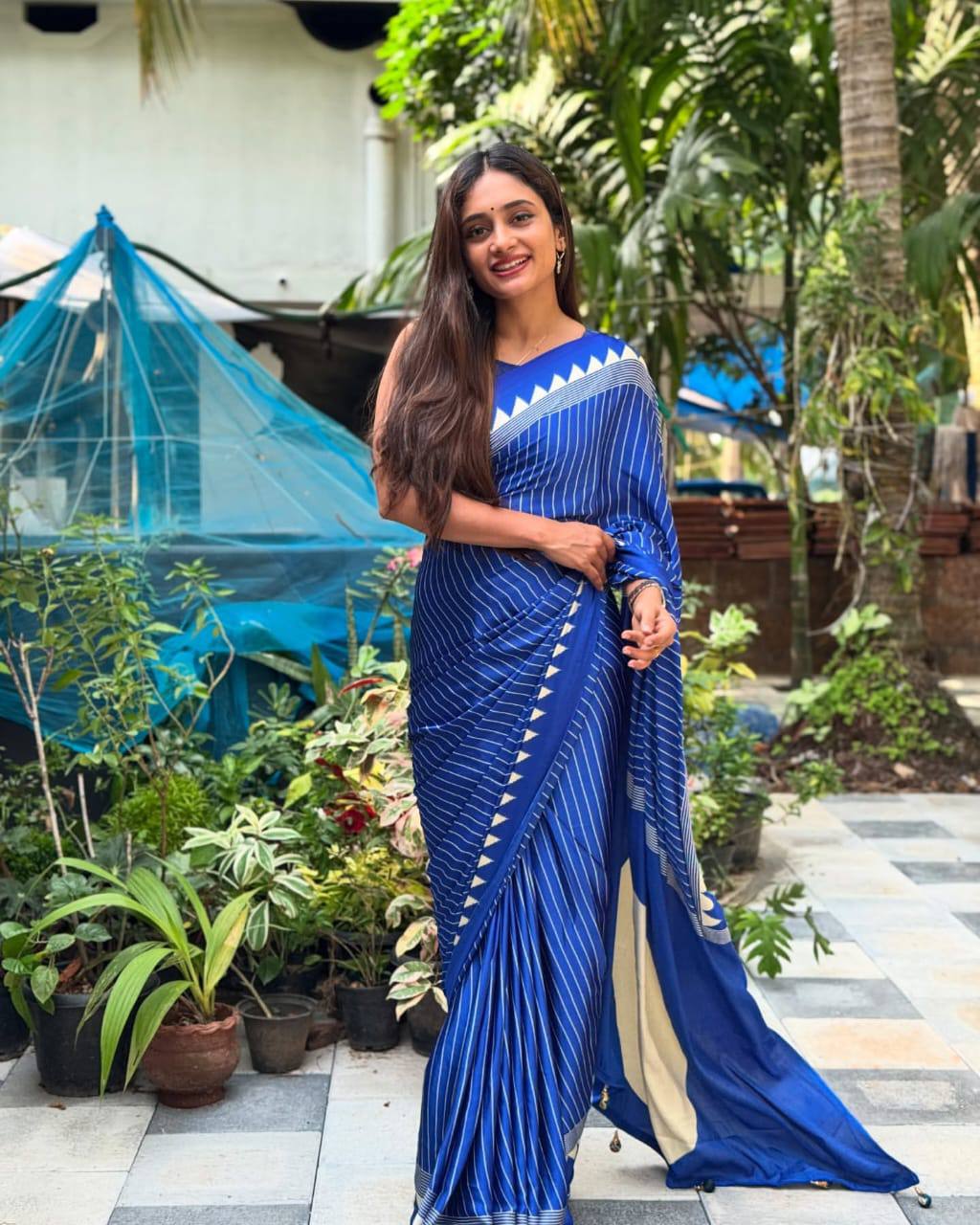 FM-Blue Silk Saree