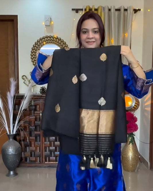 Black Cotton Suit Set