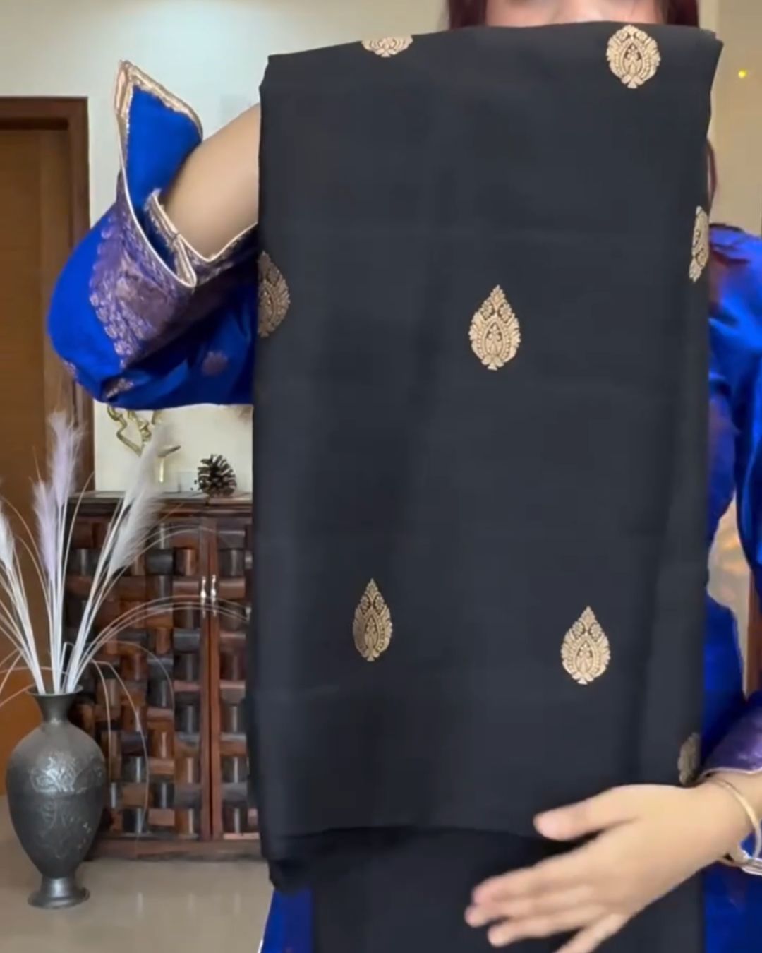 Black Cotton Suit Set