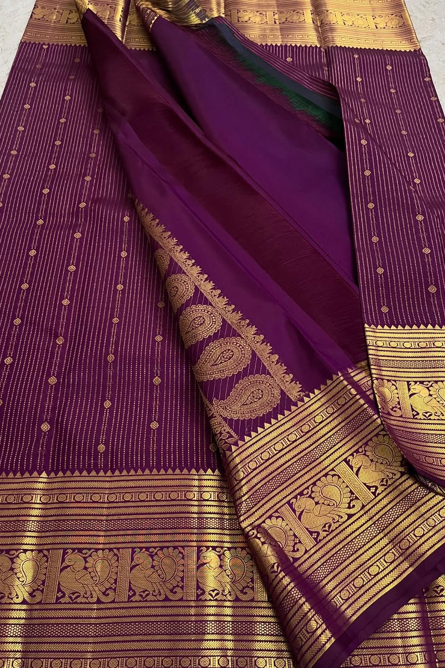 Twilight Gold Silk Saree
