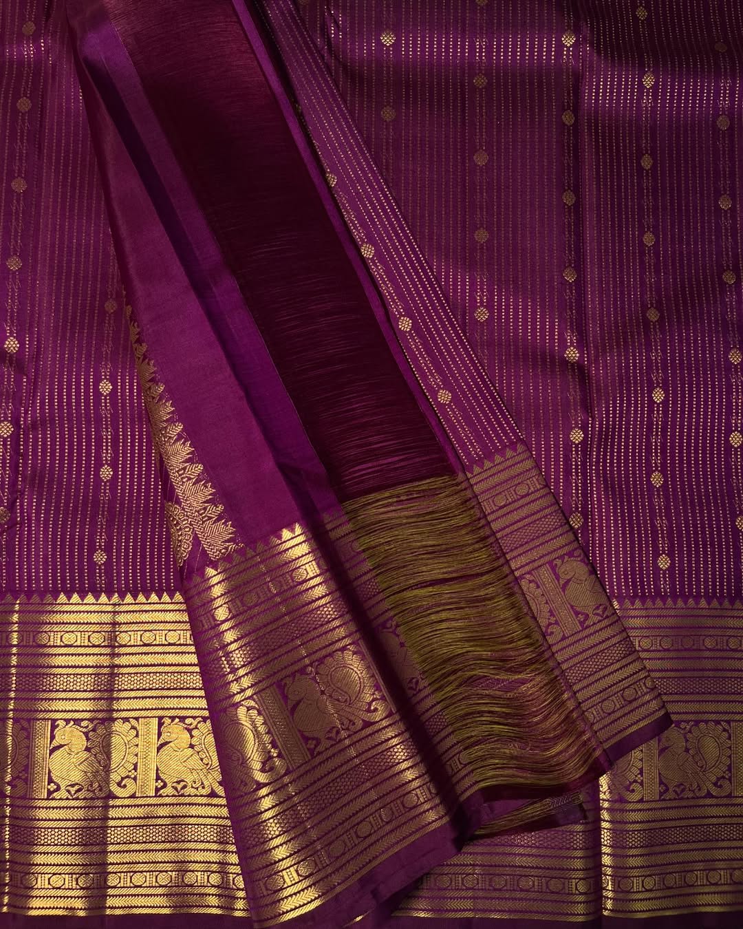 Twilight Gold Silk Saree