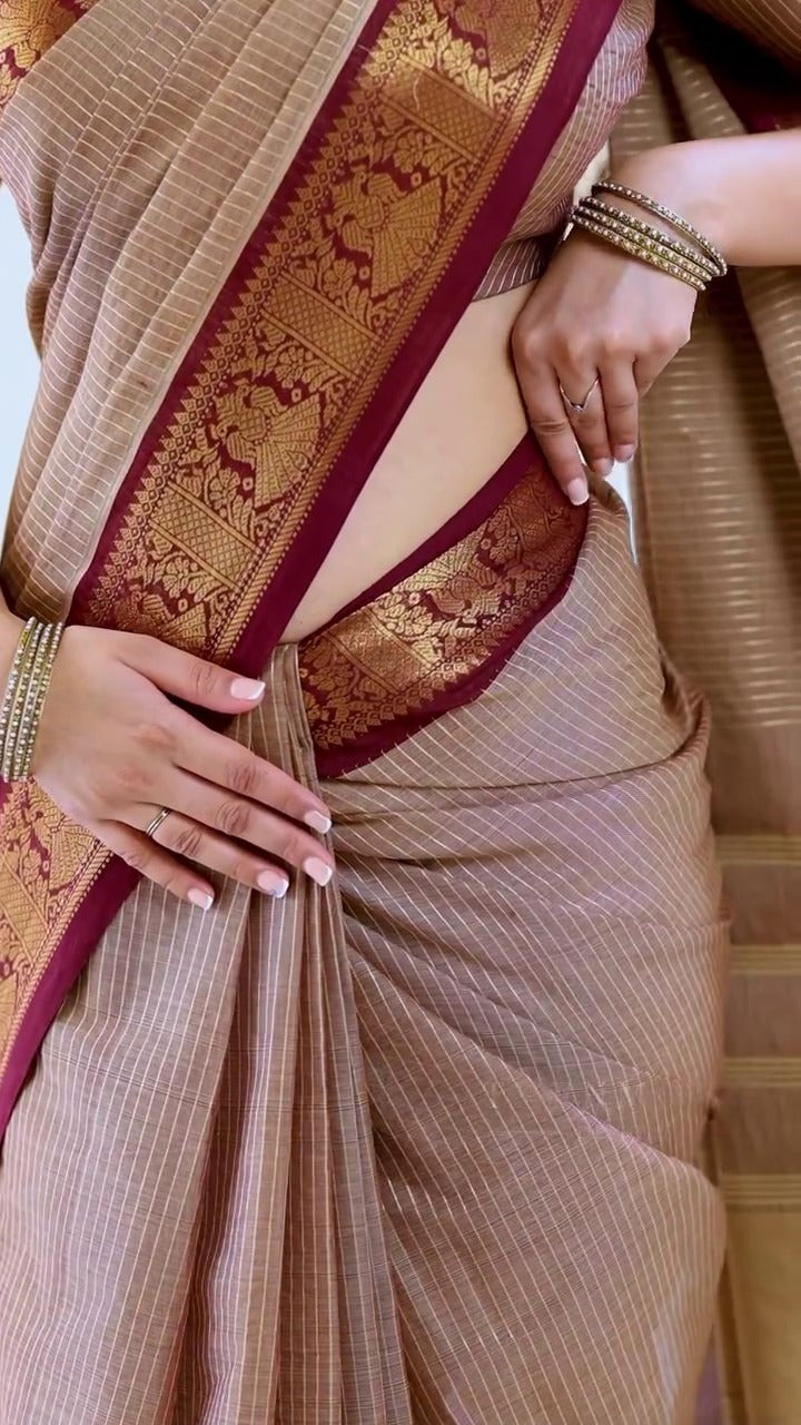 Brown Elegance Saree