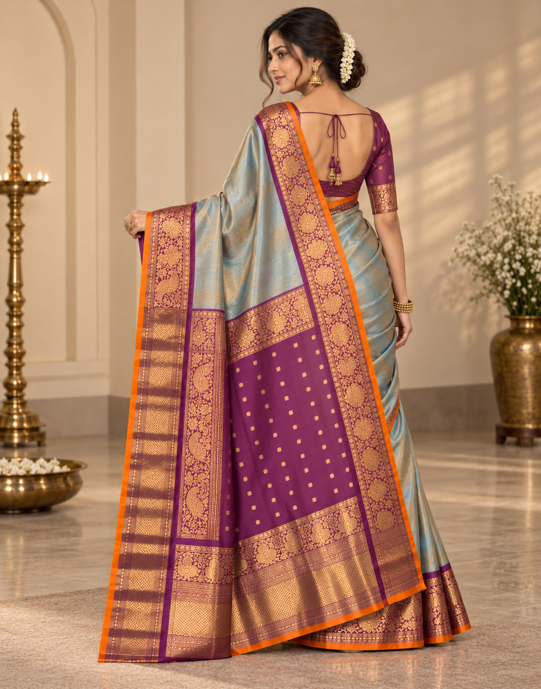 Gold Sky Silk Saree