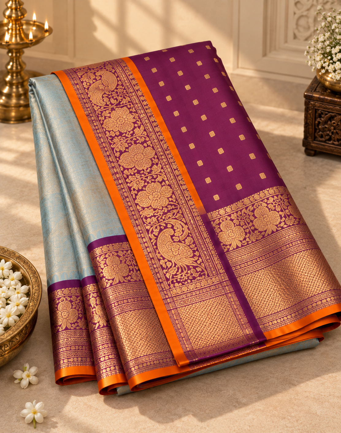 Gold Sky Silk Saree