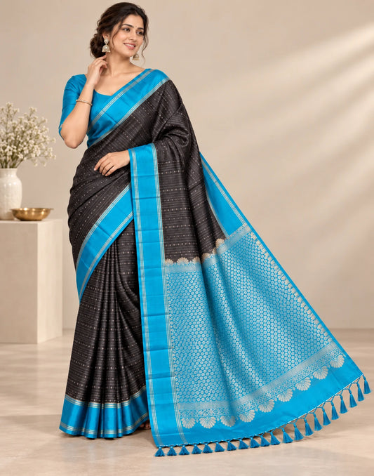 Karumali Goldline Silk Saree
