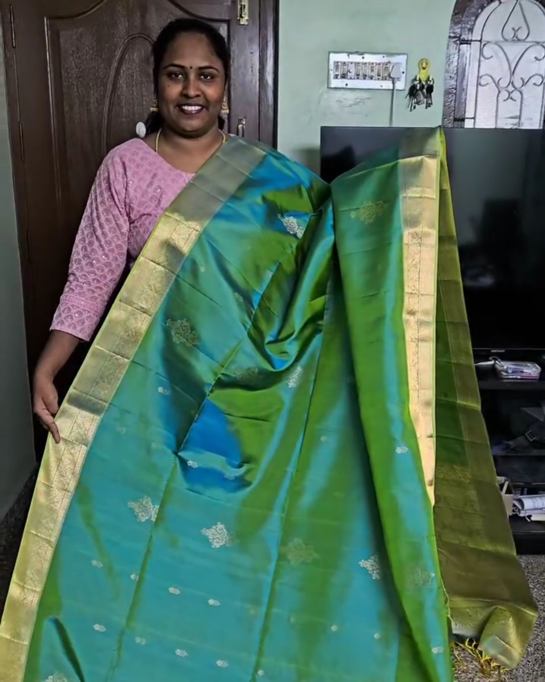 Maragatha Mazhai Silk Saree