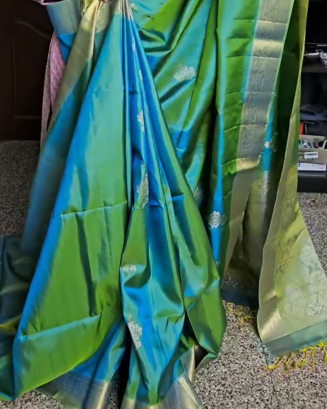Maragatha Mazhai Silk Saree
