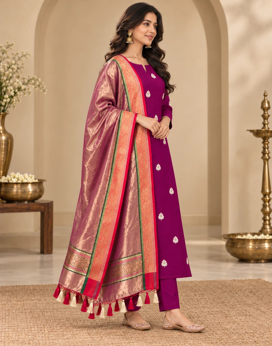 Mayil Vizhi weave Suit Set