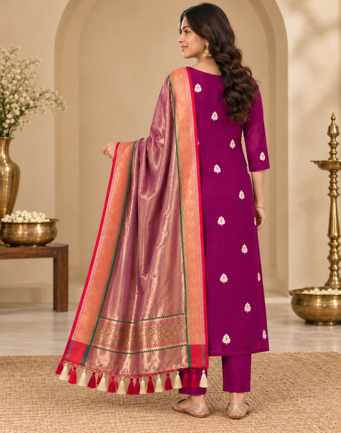Mayil Vizhi weave Suit Set