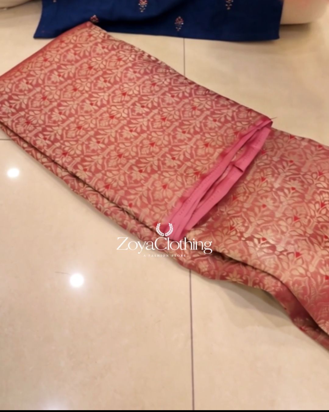 Onion Pink Weave Zari Suit Set