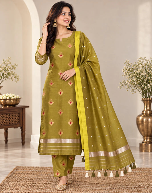 Pachai Malli Suit Set