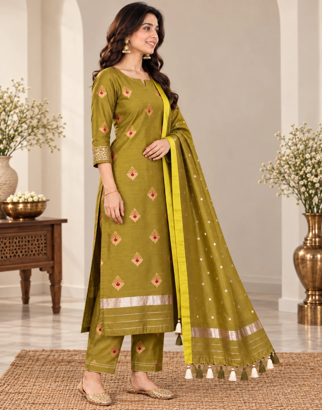 Pachai Malli Suit Set