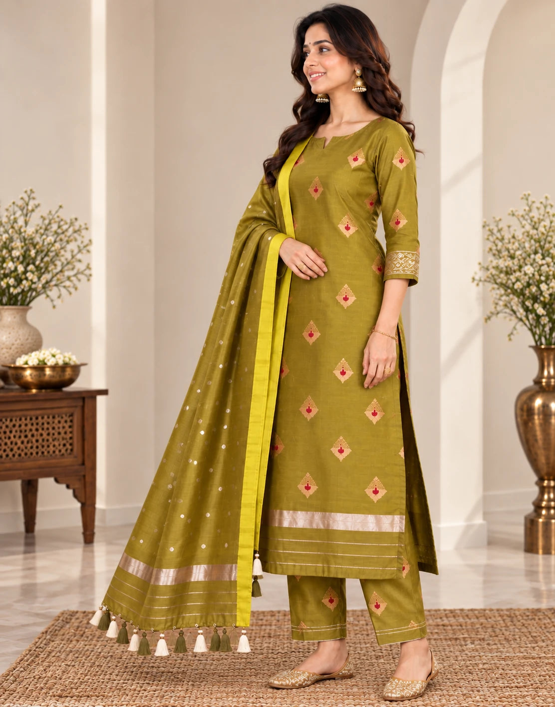 Pachai Malli Suit Set