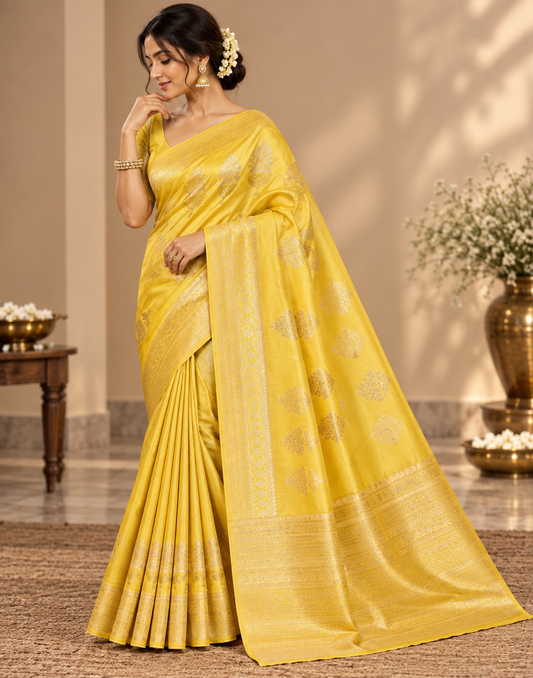 Pasupu Kanthi Silk Saree