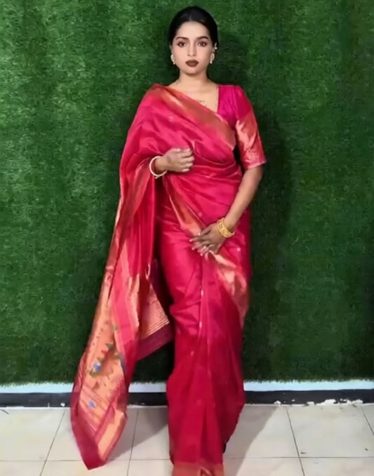 Rani Paithani Silk Saree