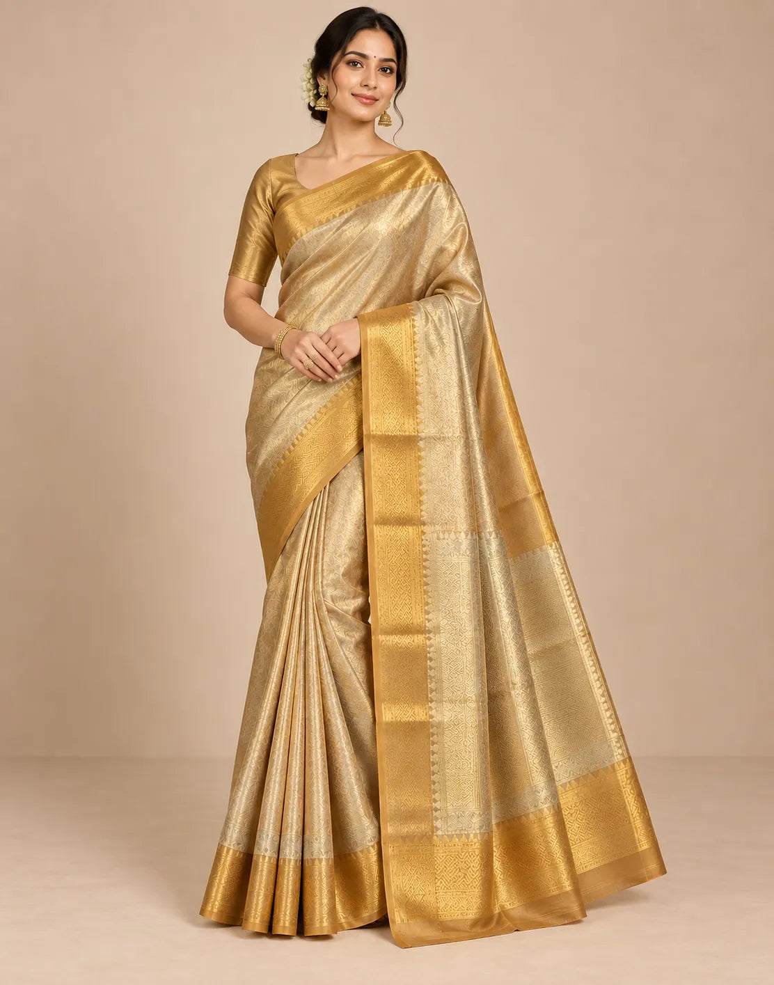 Regal Gold Silk Saree
