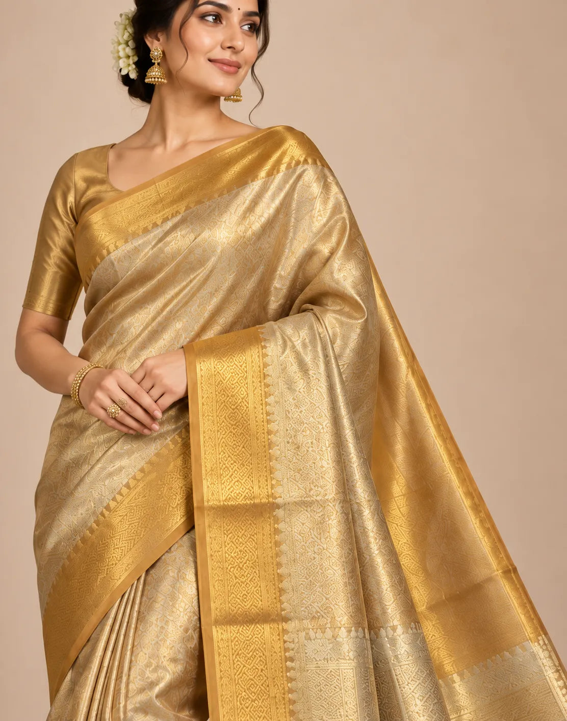 Regal Gold Silk Saree