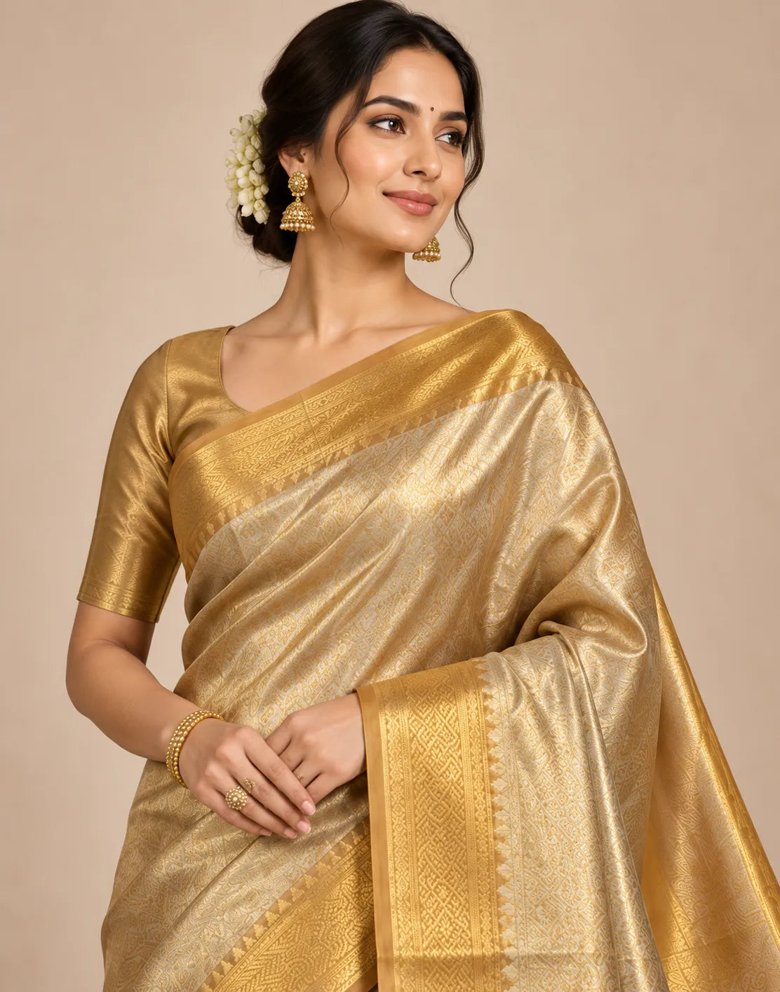 Regal Gold Silk Saree