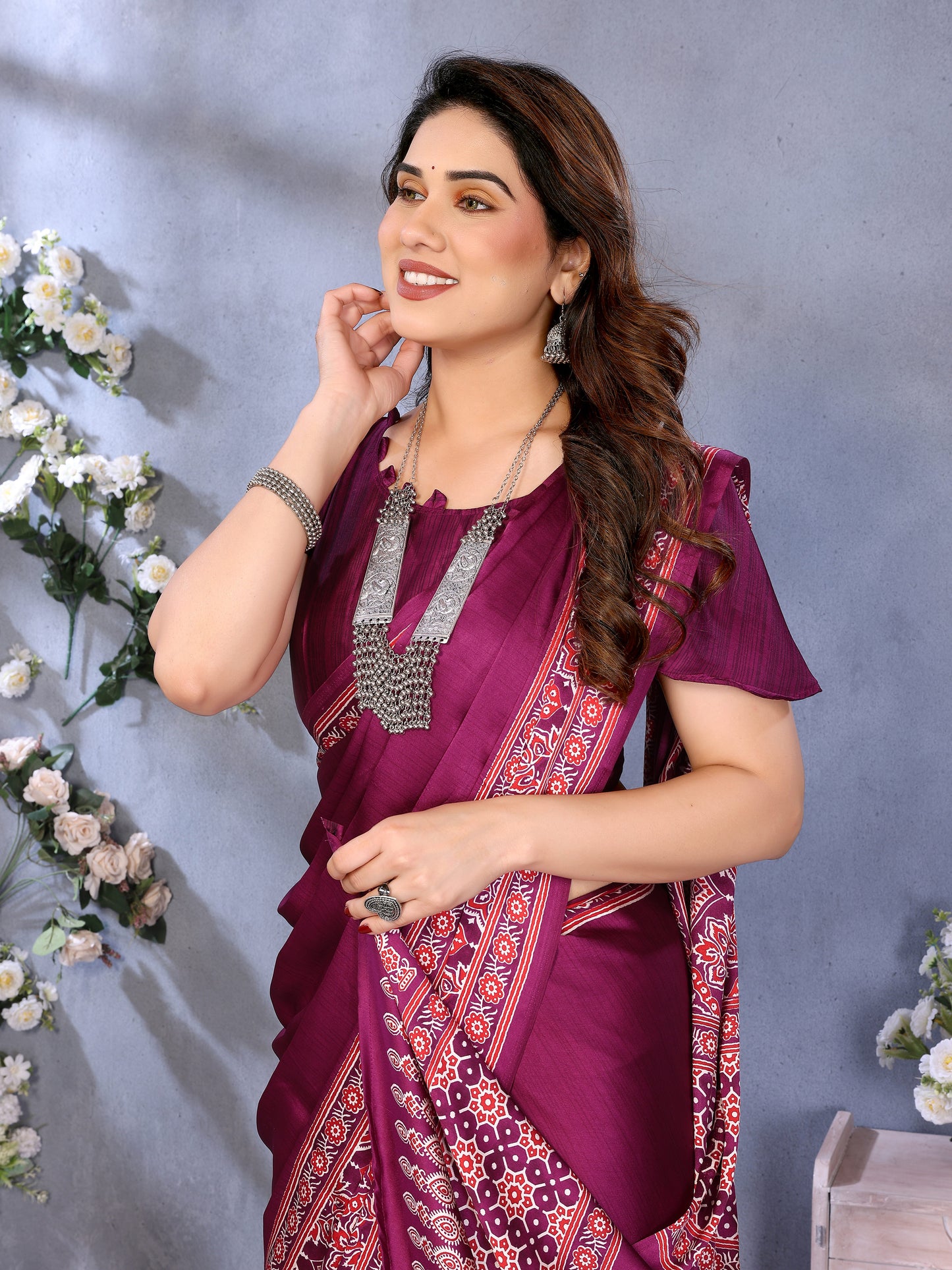 FM - Printed Silk Saree