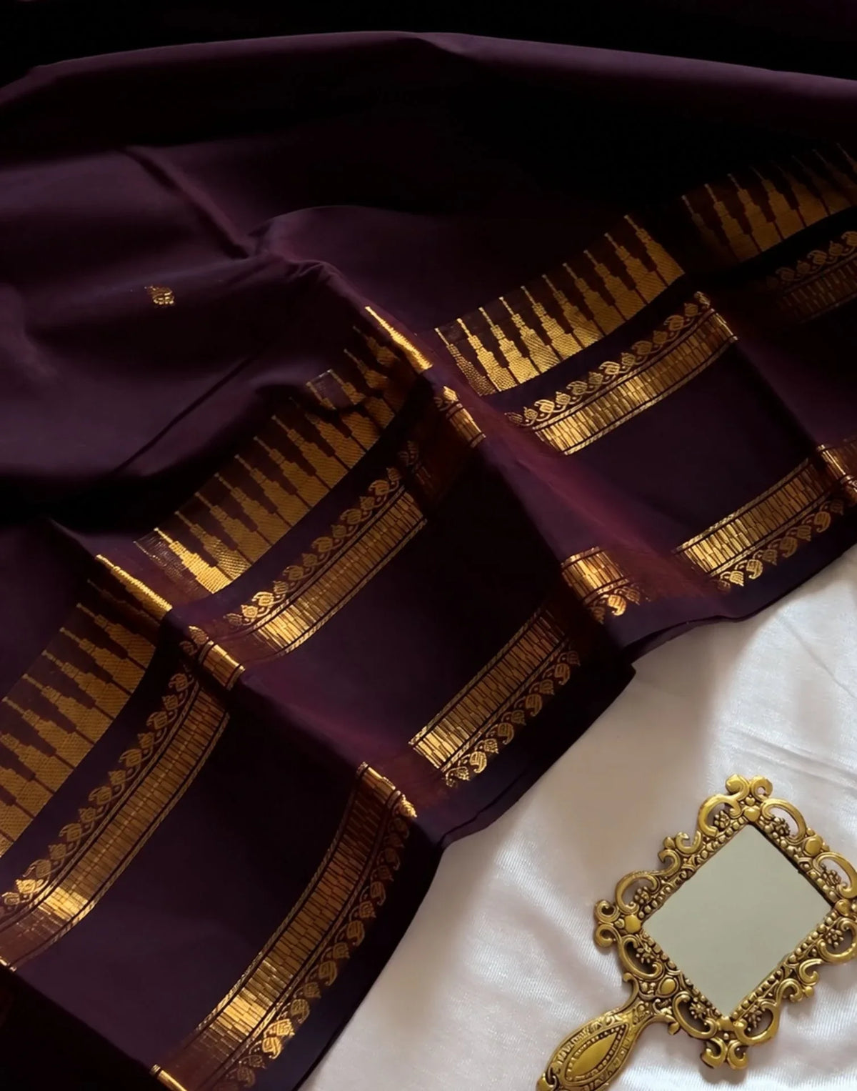 Vintage Coffee Silk Saree