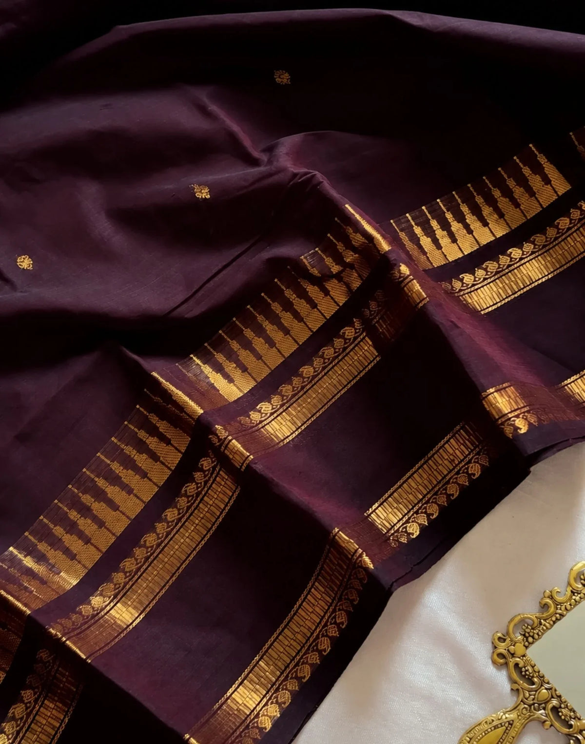 Vintage Coffee Silk Saree