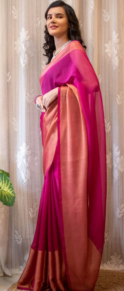 PINK PATTU SAREE