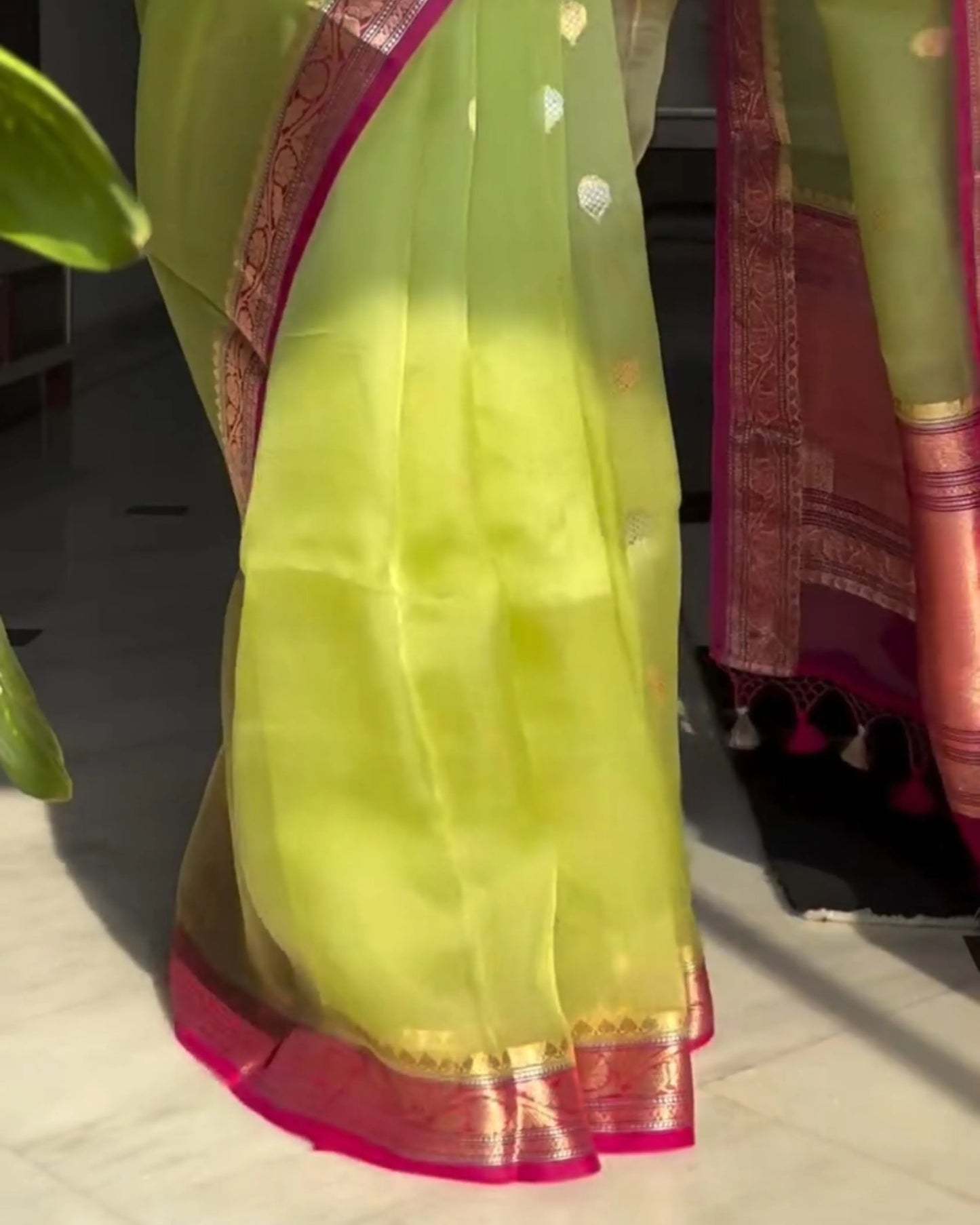 Zest Lime Silk Saree