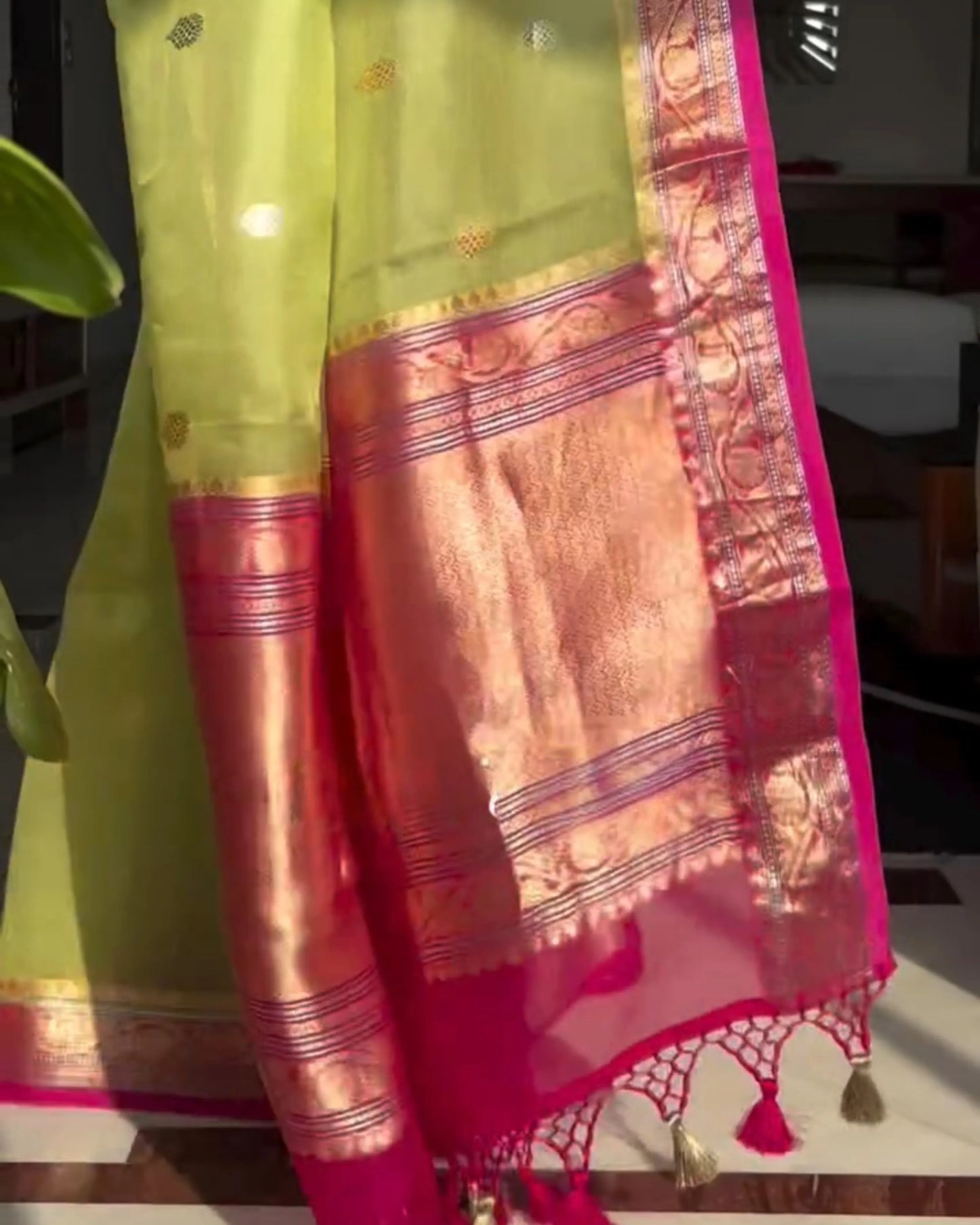 Zest Lime Silk Saree