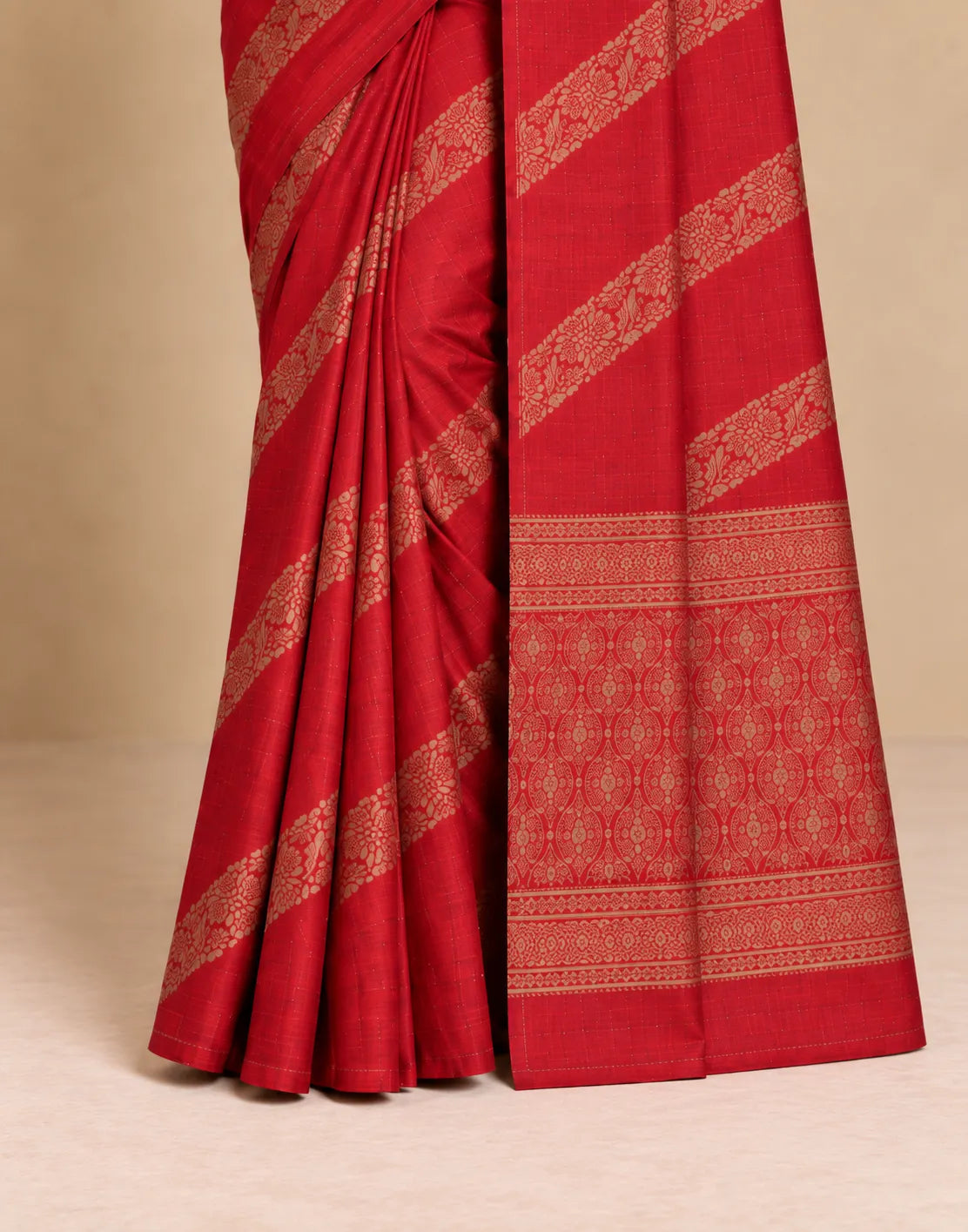 Cherry Banarsi Silk&nbsp;Saree