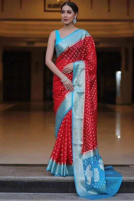 682-RED TIPA SAREE