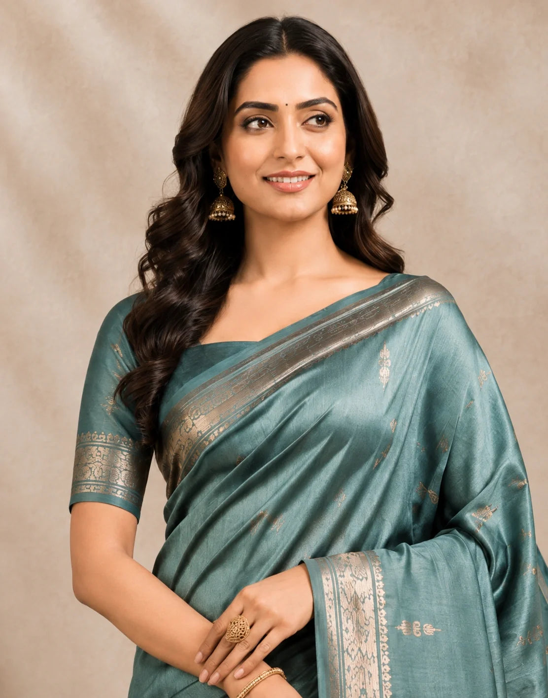 Sky Zari Silk Saree