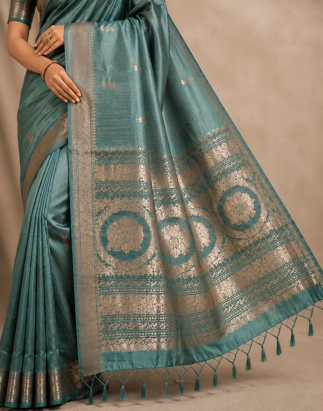 Sky Zari Silk Saree