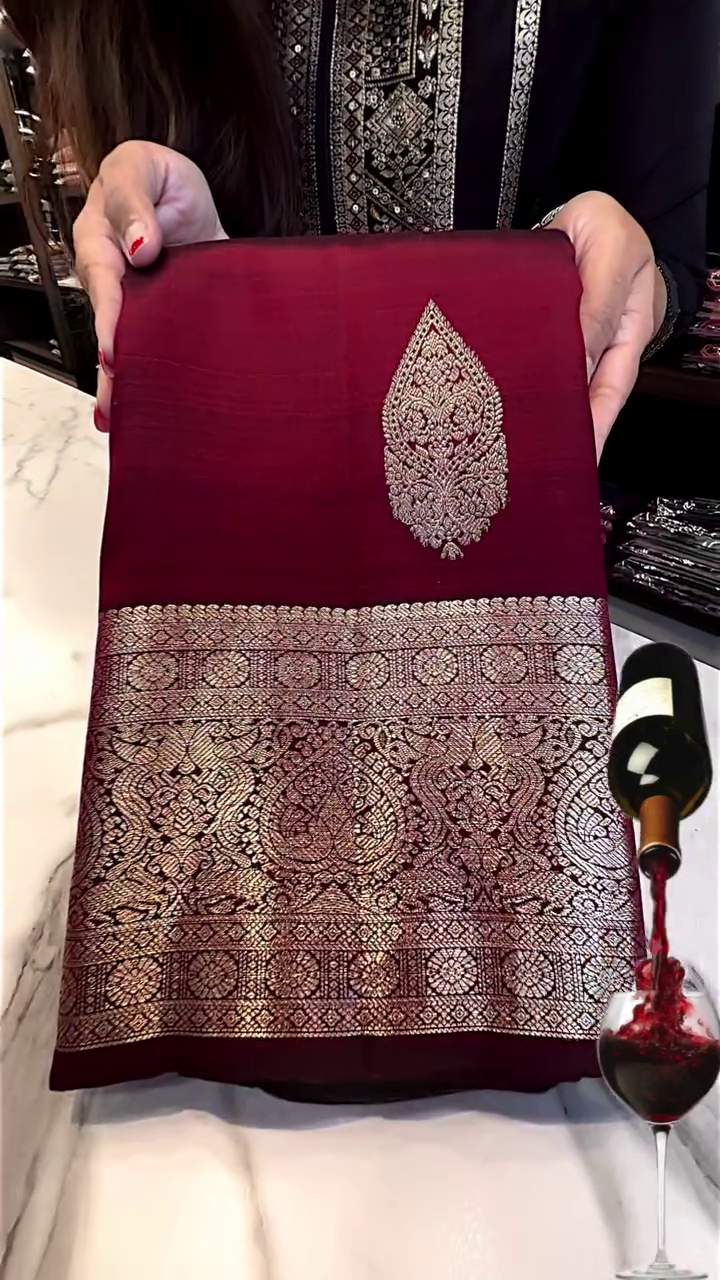 BURGUNDY WINE SAREE