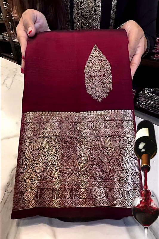 BURGUNDY WINE SAREE