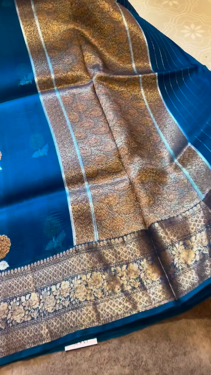 ROYAL BLUE BANARASI SILK SAREE