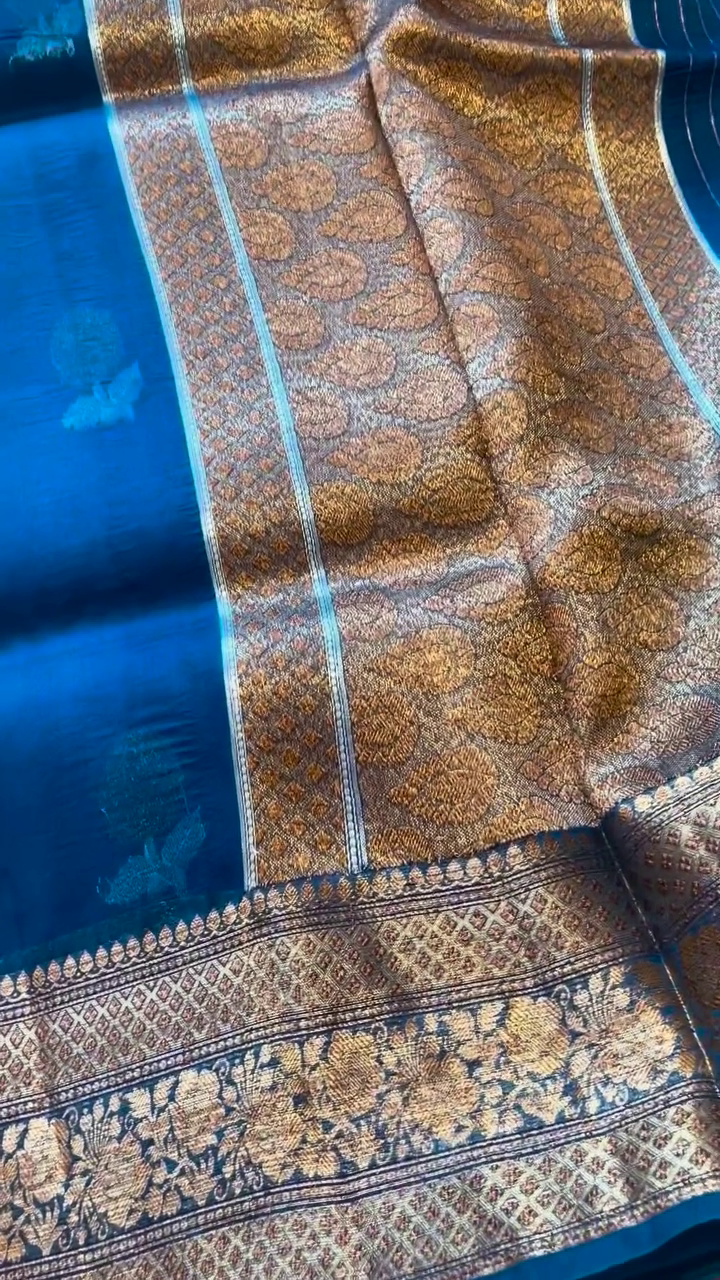 ROYAL BLUE BANARASI SILK SAREE