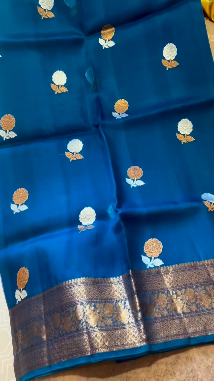 ROYAL BLUE BANARASI SILK SAREE