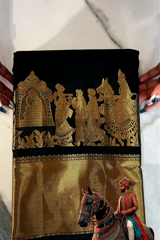 Raja Black Palakku Saree