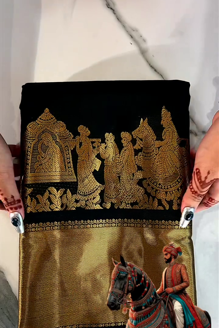 Raja Black Palakku Saree