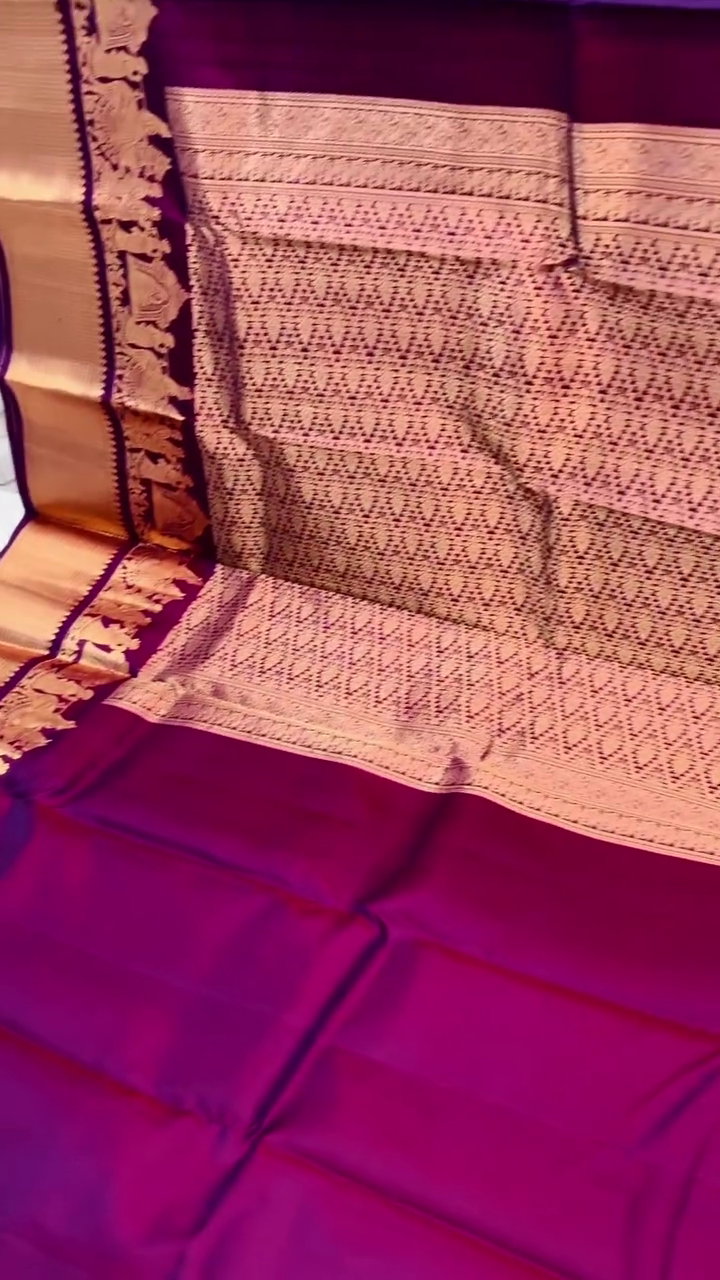 KANCHIVARAM PURPLE SILK SAREE
