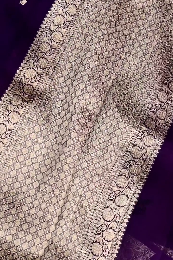 Orchid Glow Banarasi Silk Saree